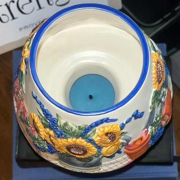 NWT Yankee Candle Garden Themed Large Candle Shade and Tray Set - Picture 6 of 7